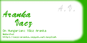 aranka vacz business card